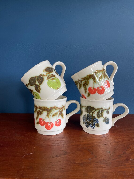 Lot De 4 Tasses Vintage BILTONS – Made In England, Multicouleur, Occasion
