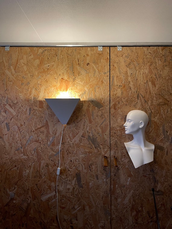 Lampada da parete vintage moderna in metallo bianco di Ikea - Etsy Italia