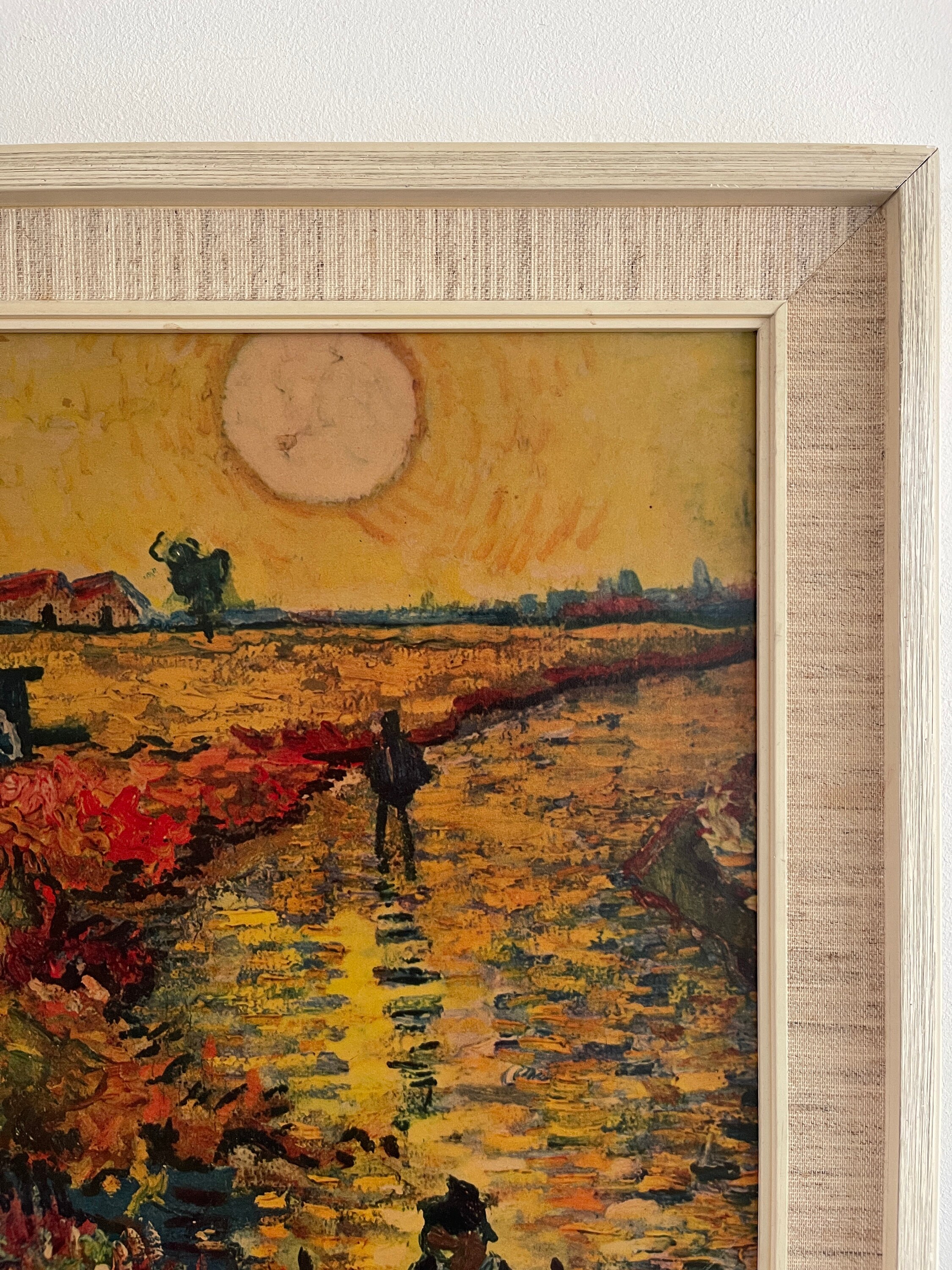 フィンセント・ファン・ゴッホの「赤い葡萄畑」、板絵。オリジナルの