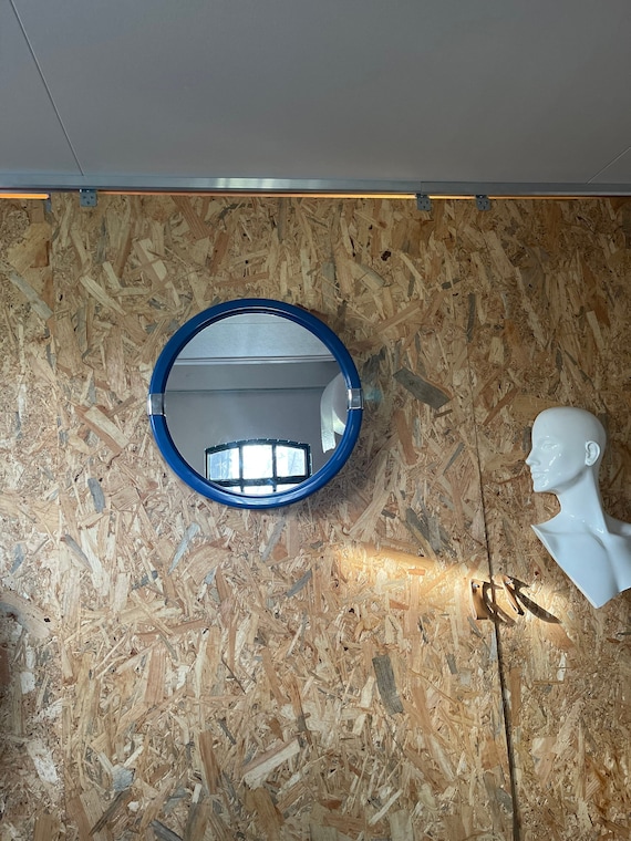 Round Mirrors, Set of Two: Space Age Plastic Mirror, Make up Mirror Years  60s 70s Space Age Tilting Bathroom Mirror 