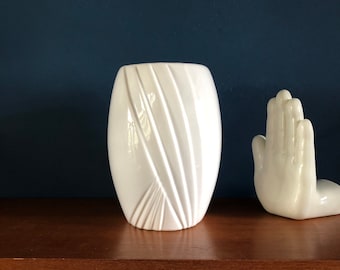 80s Dutch design ceramic vase in Art Deco style. brand : STYLE CERAMICS