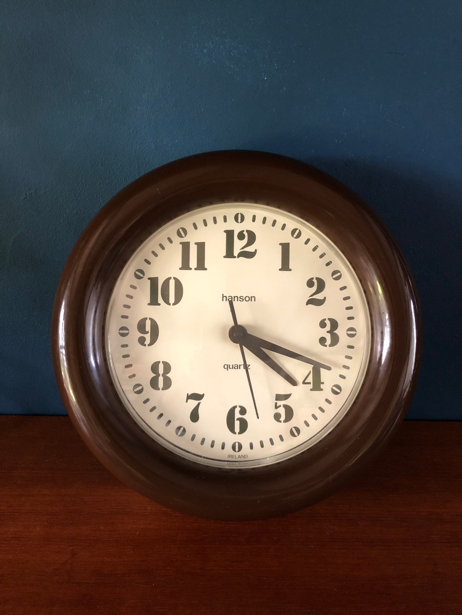 HANSON vintage wall clock made in Ireland Irish kitchen Etsy