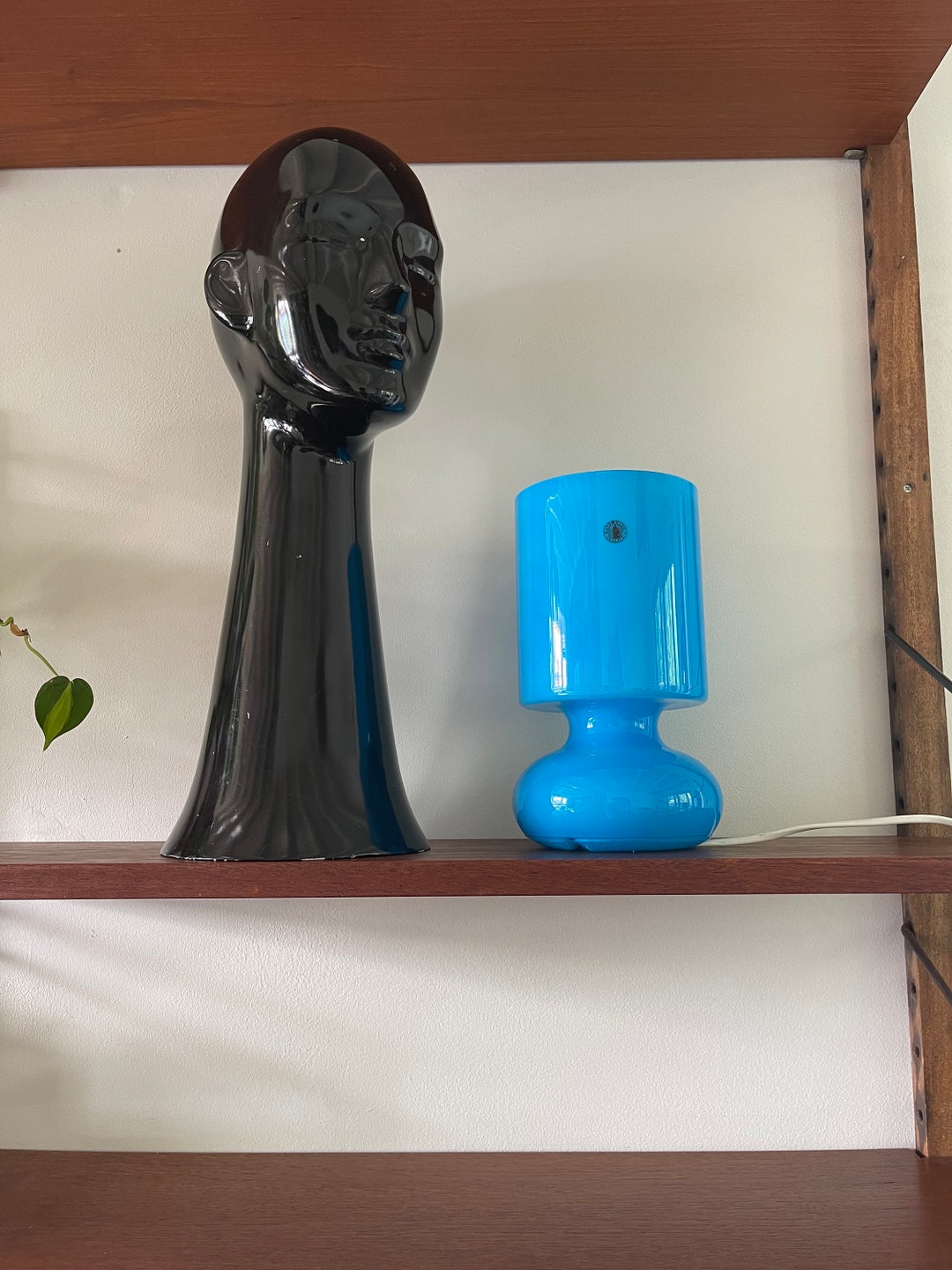 IKEA Lykta Mushroom Lamp, Turquoise / Blue / Aqua Blue . Eighties ...