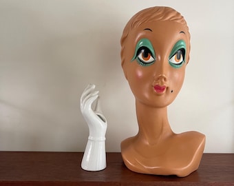 70s TWIGGY pink ヴィンテージ マネキンヘッド 昭和レトロポップ ツィギー ビンテージ マネキンヘッド Twiggy