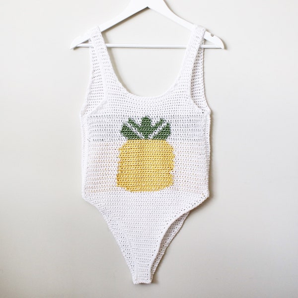 Crochet Pattern Pineapple Bodysuit | Crochet Pineapple | Crochet Bodysuit Pattern | Crochet Swimsuit Pattern | Crochet Monokini | bikini