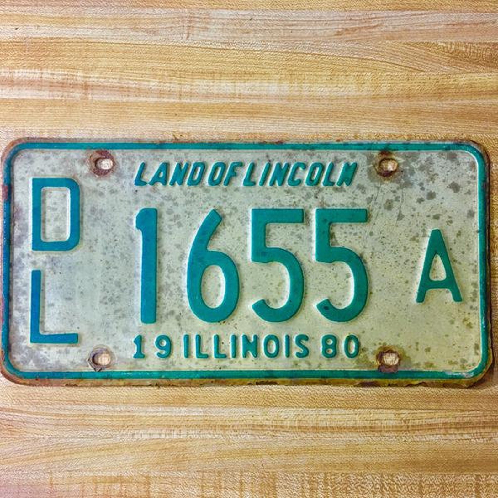 1980 Illinois Dealer License Plate gematched instellen DL 1655 Etsy