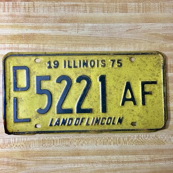 1975 Illinois Dealer License Plate Dl 5221 Af Etsy 1975 Illinois Dealer License Plate Dl 5221 Af Etsy