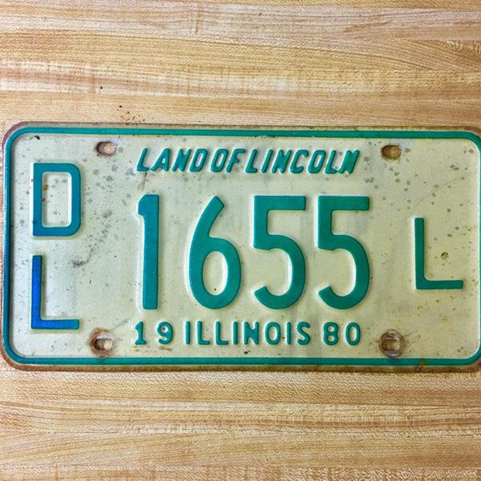 1980 Illinois Dealer License Plate gematched Set DL 1655 L Etsy