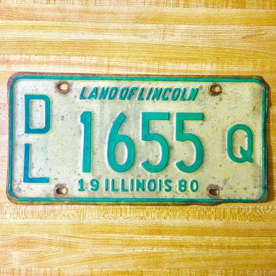 1980 Illinois Dealer License Plate Dl 1655 Q Etsy 1980 Illinois Dealer License Plate Dl 1655 Q Etsy