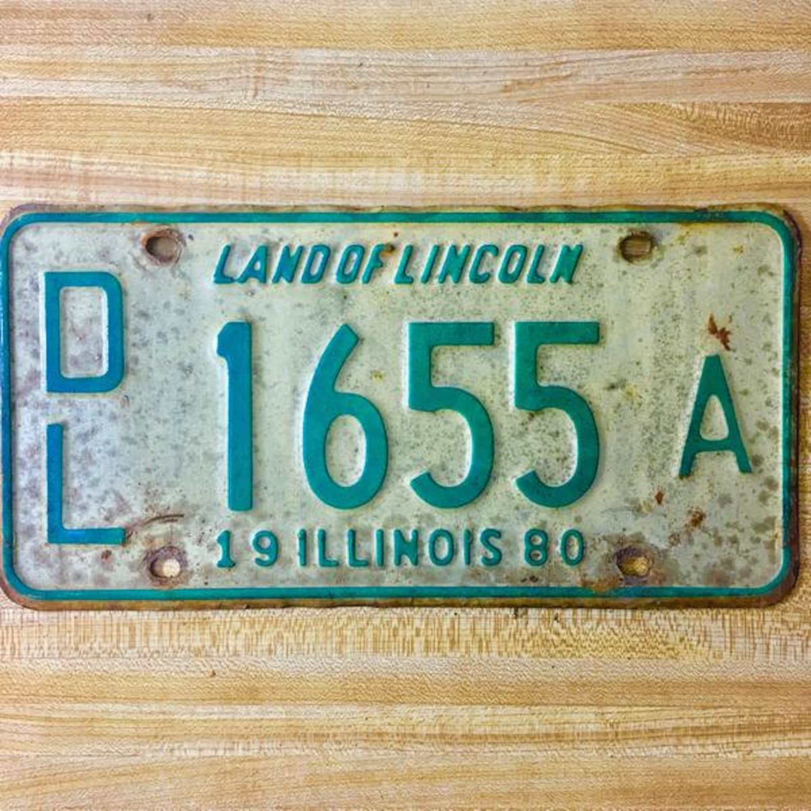 1980 Illinois Dealer License Plate gematched instellen DL 1655 Etsy