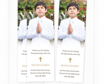 Personalized Holy Communion Prayer Card, First Communion favor, Thank you Gift, Personalized Keepsake, Religious Favor, Remembrance Cards