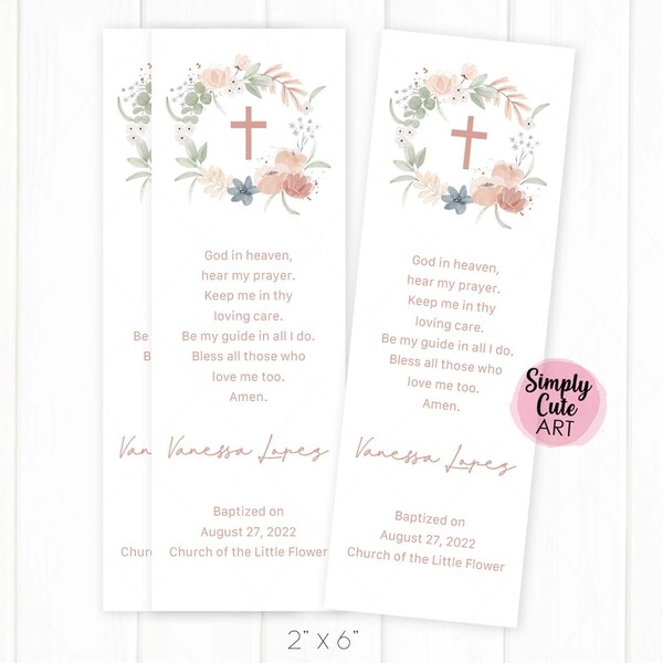 Baptism Remembrance Cards Etsy