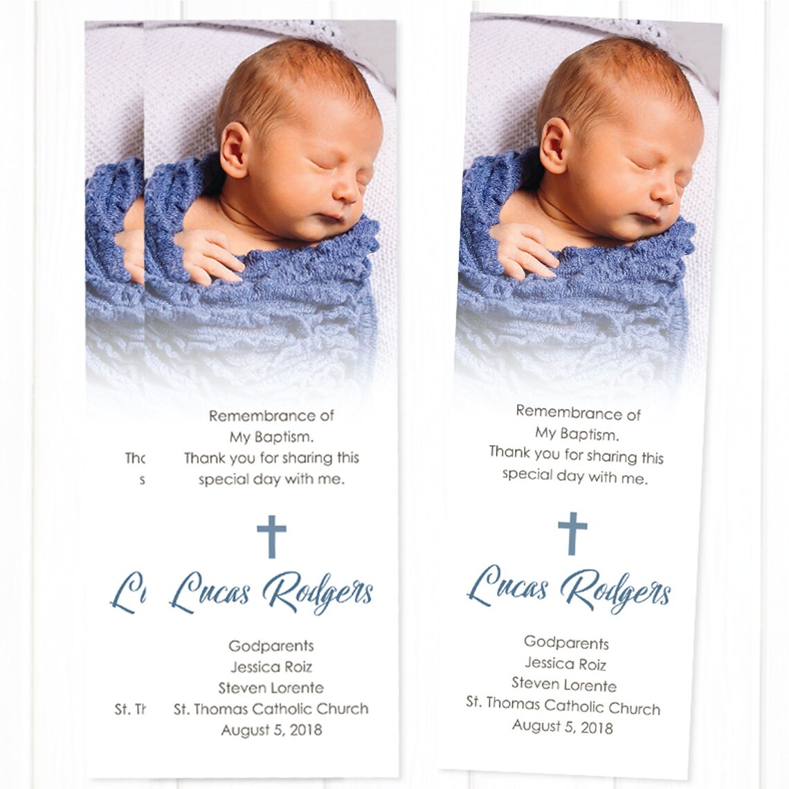 Baptism Remembrance Card, Personalized Baptism Favors, Personalized