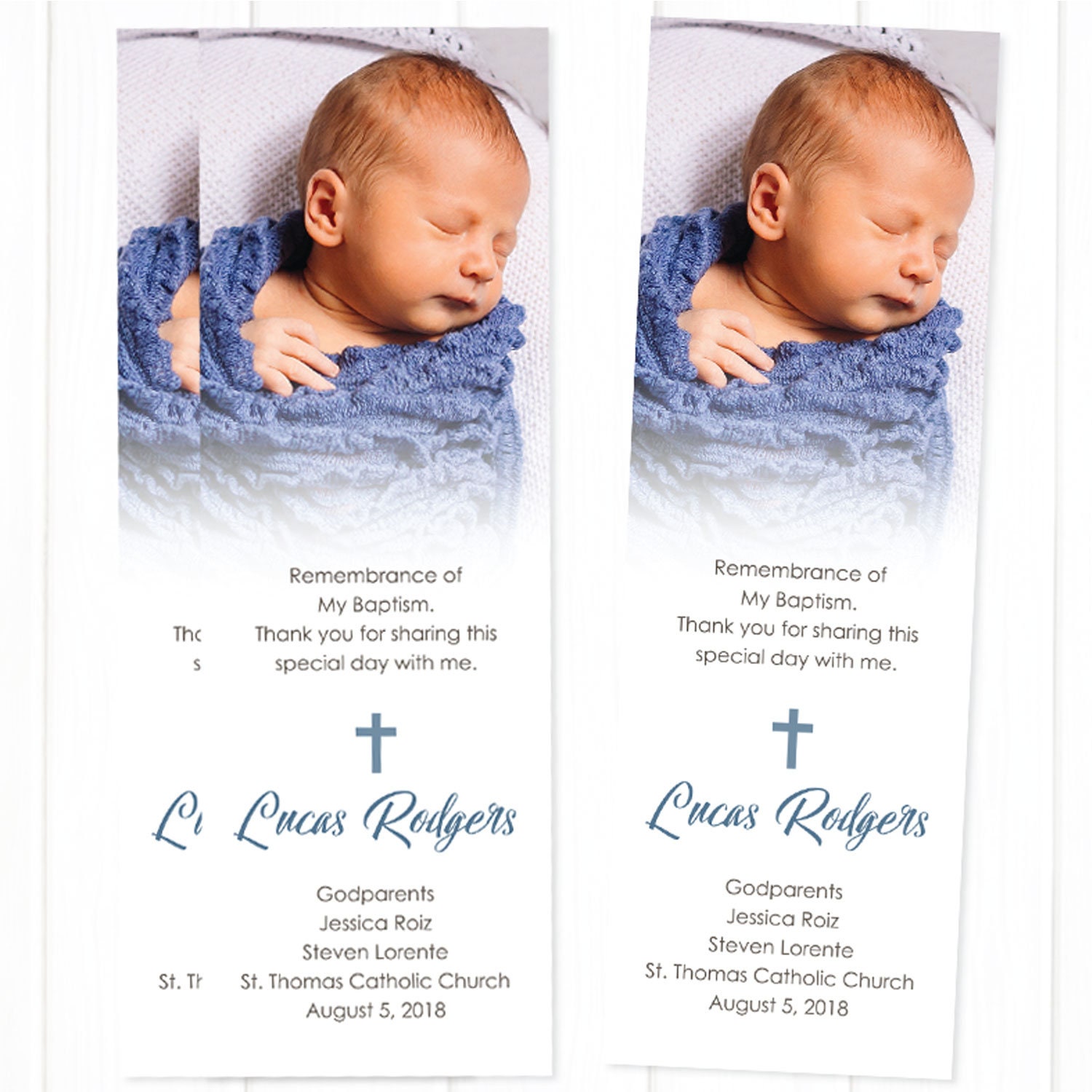 Baptism Remembrance Card, Personalized Baptism Favors, Personalized