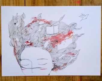 ilustración en A3, A4