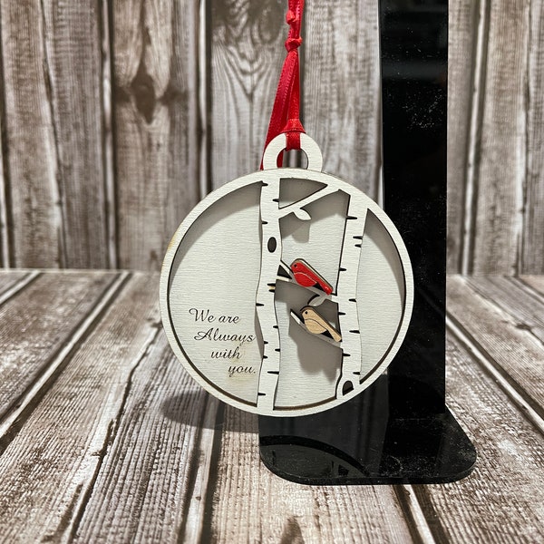 Christmas Ornament | Memorial Ornament | Cardinal | Bird | Christmas | Handmade Ornament | Wood Ornament |  Layered Wood Christmas Ornament