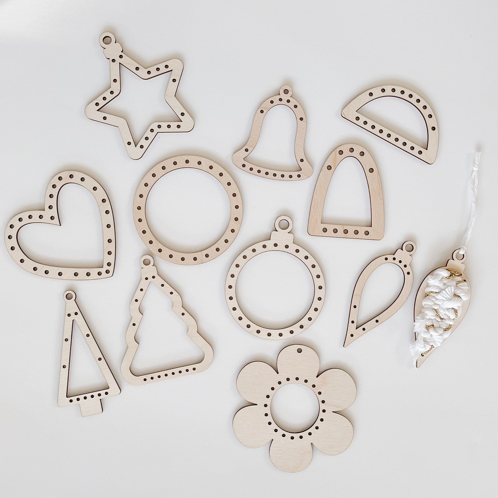 Individual Ornament Looms // Mini Loom / Small Weaving Loom / Ornament