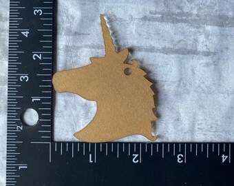 Unicorn Head Blank Acrylic Keychains 2.75" (White or Clear) | Sublimation Blanks | Glitter Blanks | Epoxy Keychains | Resin Art