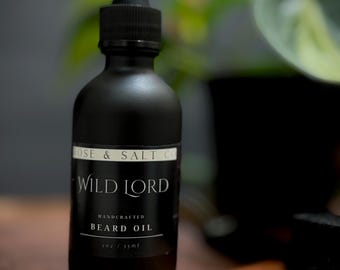 Wild Lord Beard Oil – Earthy Forest Scented Beard Oil | Herbal Woodsy Beard Conditioner for Men – Moisturizing & Taming