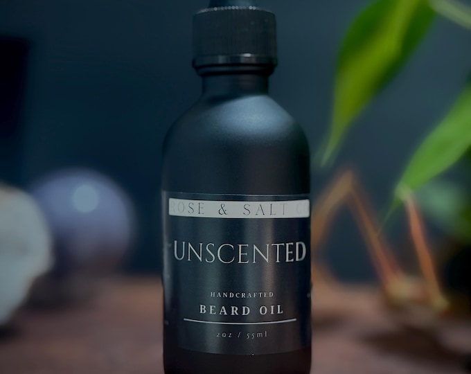 Unscented Beard Oil – Fragrance-Free Beard Oil for Sensitive Skin | Lightweight Moisturizing Beard Conditioner – Non-Greasy Finish