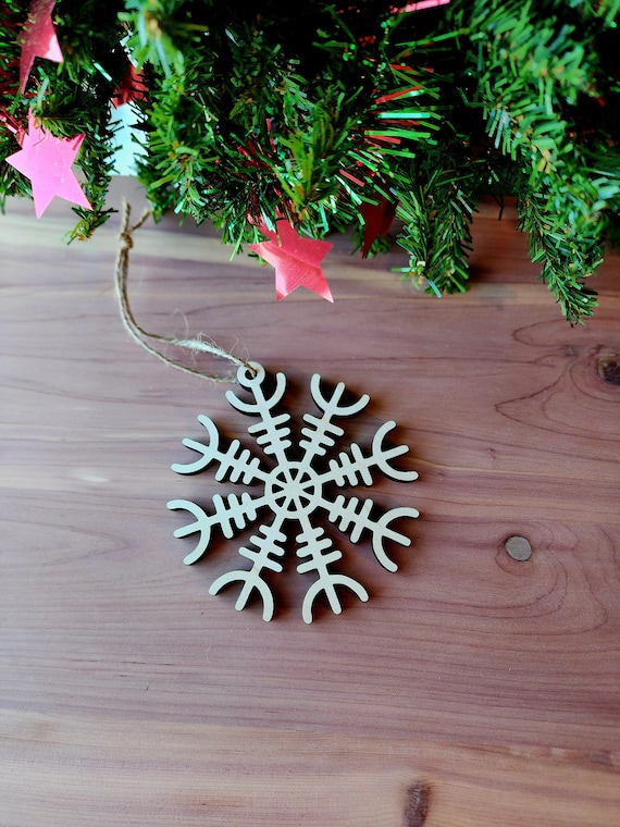 Ornament - Bear Valknut - Raw Wood Ornament - Bear Valknut - Raw Wood