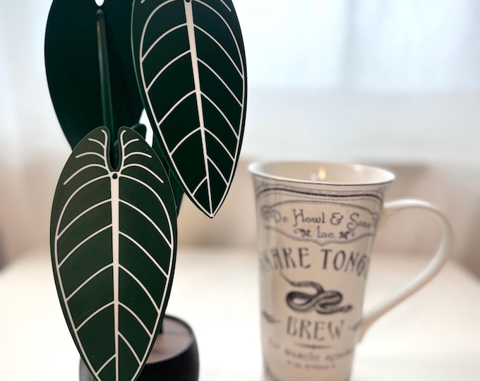 3d Printed Faux Warocqueanum Anthurium Plant Coaster Set | Indoor Garden Decor | Plant Lover Gift | Cottagecore | Hygge