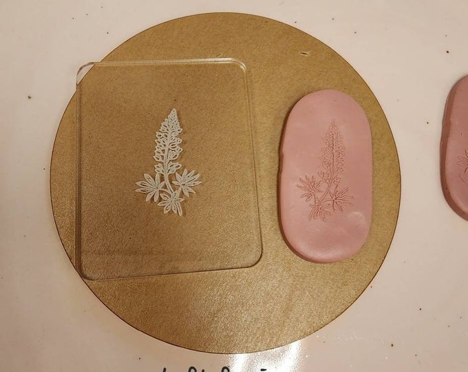 Bluebonnet Flower Embossing Stamp | Polymer Clay Texture, Jewelry Making