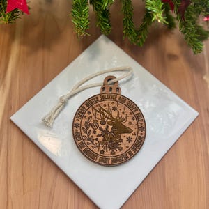 Winter Solstice Reindeer Ornament | Witch Pagan Tarot | Maple Wood | Non-Religious | Hygge | Christmas Tree | Solstice Ritual | Yule Season