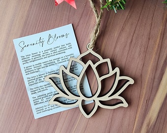 Maple Wood Lotus Flower Ornament | Self Empowerment Gift