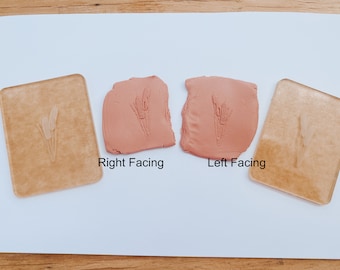 Cattails 1 Embossing Stamp For Polymer Clay | Flower Stamp | Clay Cutter | Jewelry | Texture Mat | Flower Design | Acrylic Stamp | Bake Clay