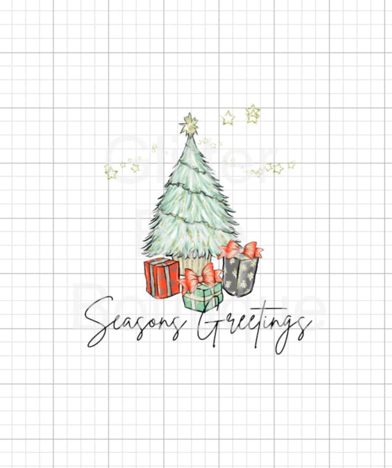Seasons Greetings Waterslide Decal