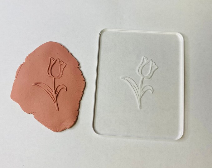 Flower Embossing Stamp for Polymer Clay | Acrylic Texture Mat