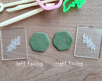 Bitterroot Flower Embossing Stamp | Montana State Flower, Polymer Clay