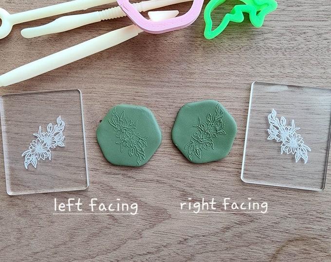 Bitterroot Flower Embossing Stamp | Montana State Flower, Polymer Clay