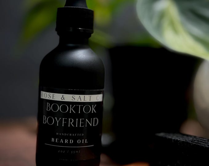 BookTok Boyfriend Beard Oil – Clean, Fresh Scented Beard Oil | Lightweight Daily Grooming Oil for Soft, Touchable Beards