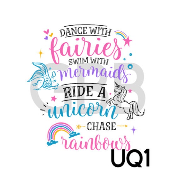 Unicorn Quote Waterslide Decal UQ7