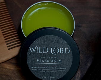 Wild Lord Beard Balm – Earthy Forest Scented Beard Conditioner Balm | Herbal, Woodsy Beard Softening Styling Balm
