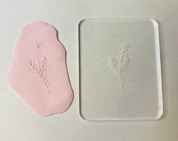 Flower Embossing Stamp for Polymer Clay | Acrylic Texture Mat