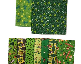 Value Pack - 12 Assorted ST. PATRICK'S DAY Square Bandanas Dog Grooming / Groomers Bandanas Bulk Package