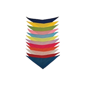 12 Assorted SOLID COLOR Dog Bandanas.  Groomers Bulk Variety Pack. Six  Sizes for Great Fit.  Wholesale-Priced Scarfs.