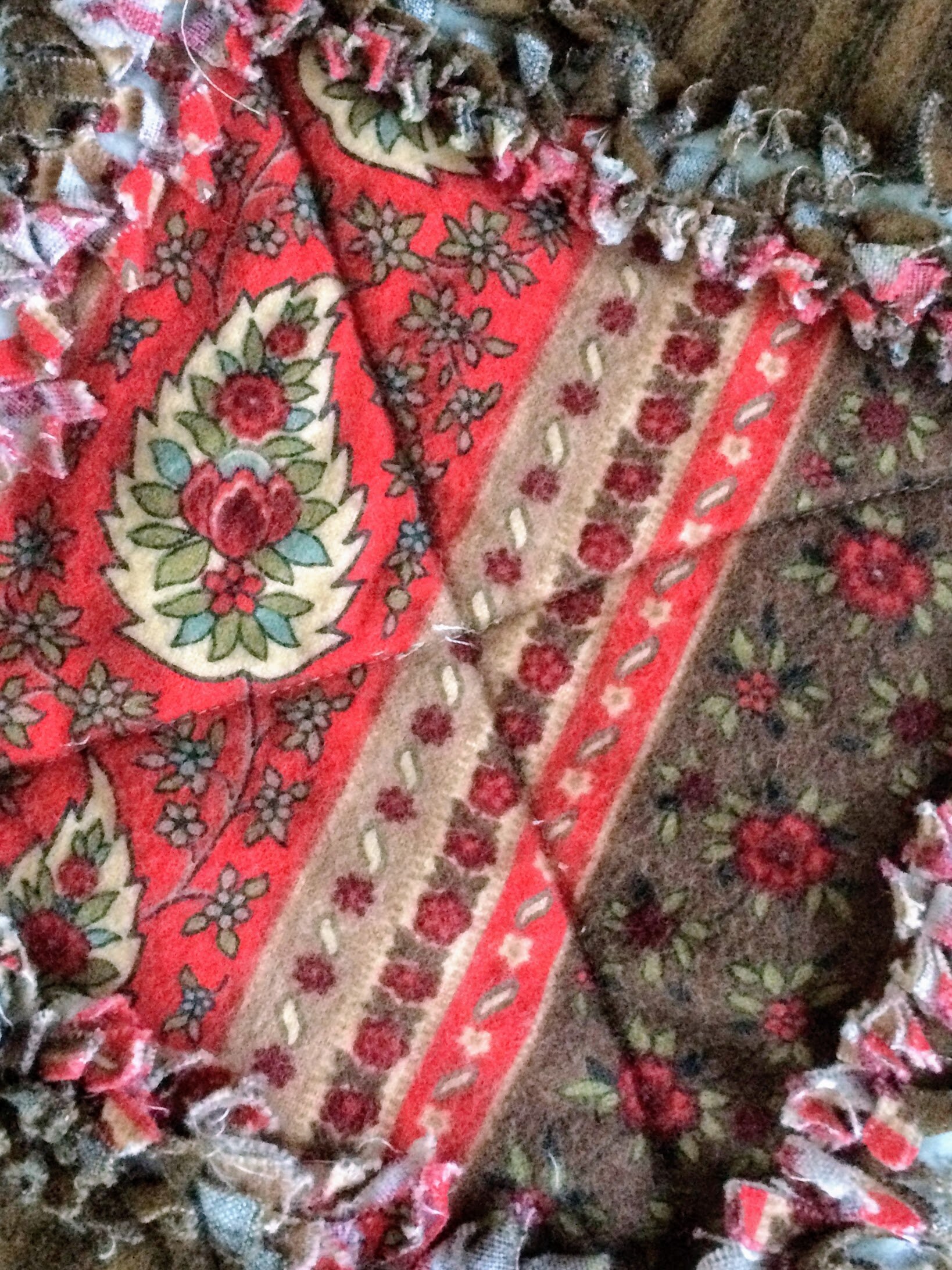 Paisley Cotton Flannel Rag Quilt Grad Gift Cotton Quilt Etsy