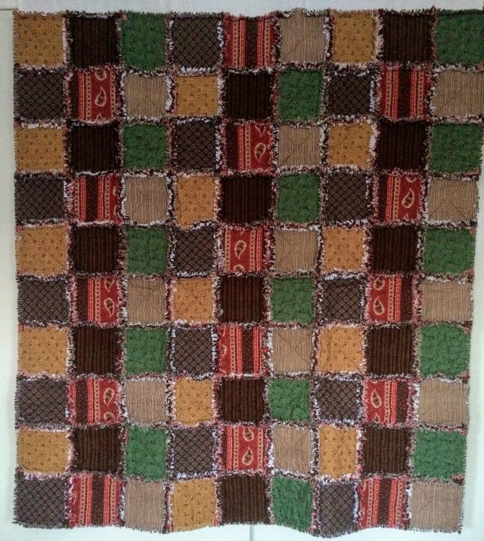 Paisley Cotton Flannel Rag Quilt Grad Gift Cotton Quilt Etsy