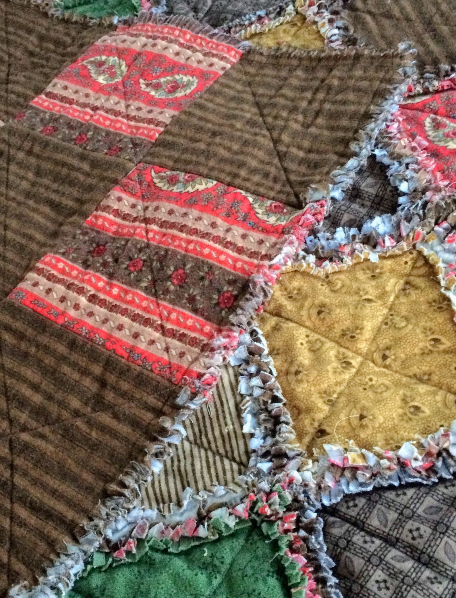 Paisley Cotton Flannel Rag Quilt Grad Gift Cotton Quilt Etsy