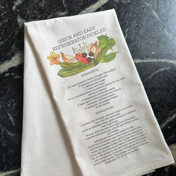 Custom Recipe Tea Towel With Matching Artwork, Personalized Recipe Tea Towel, Your Recipe Tea Towel, Custom Made Tea Towel, 19x28 inches