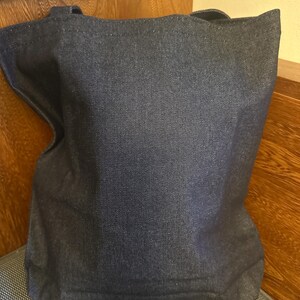 Denim Cotton Tote Bag, Medium Size, USA Made image 5