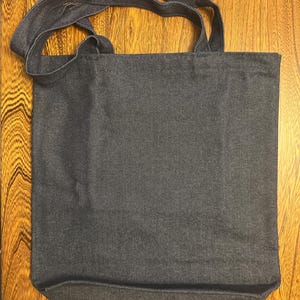 Denim Cotton Tote Bag, Medium Size, USA Made image 7