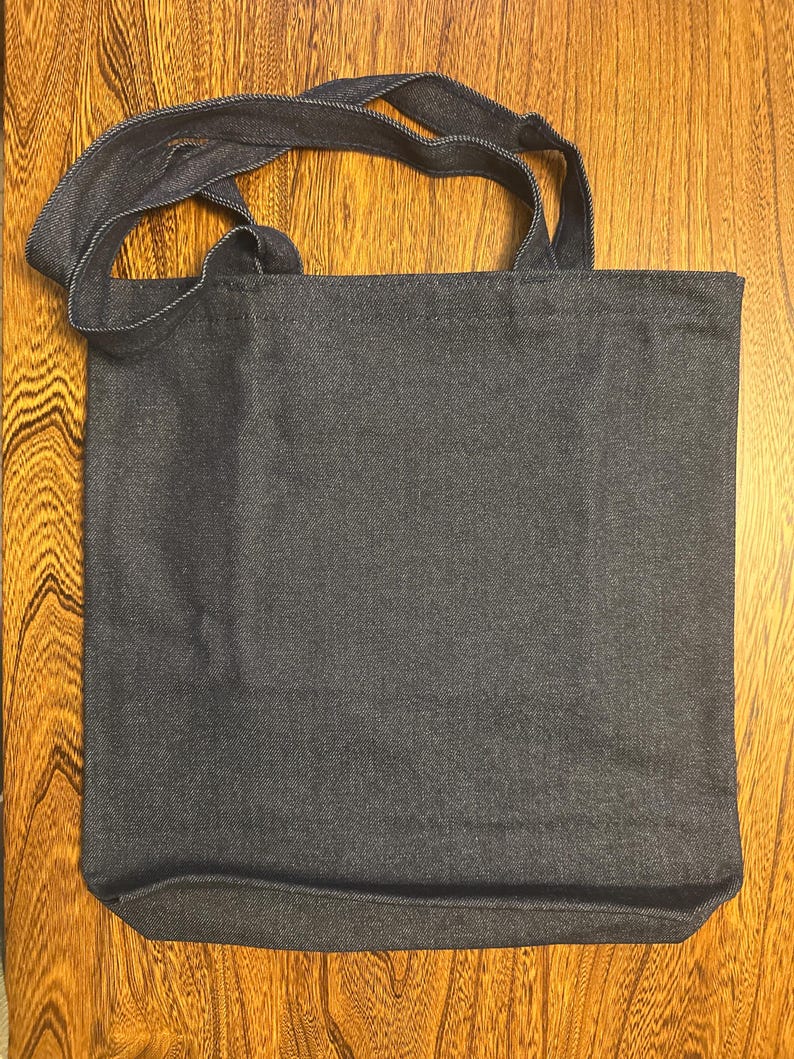 Denim Cotton Tote Bag, Medium Size, USA Made image 7