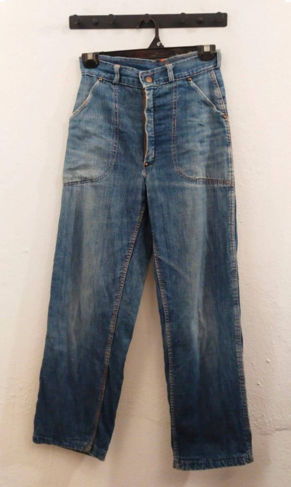 Vintage Late 1940s SUN SPTSWR Denim Pants (Youth Size)