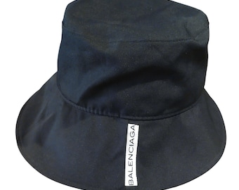 Bucket Hat Black Balenciaga Baseball Cap Vintage Balenciaga Black