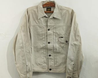 Vintage 90s Lee Cowboy Left Hand Denim Jacket Sanforized M Size